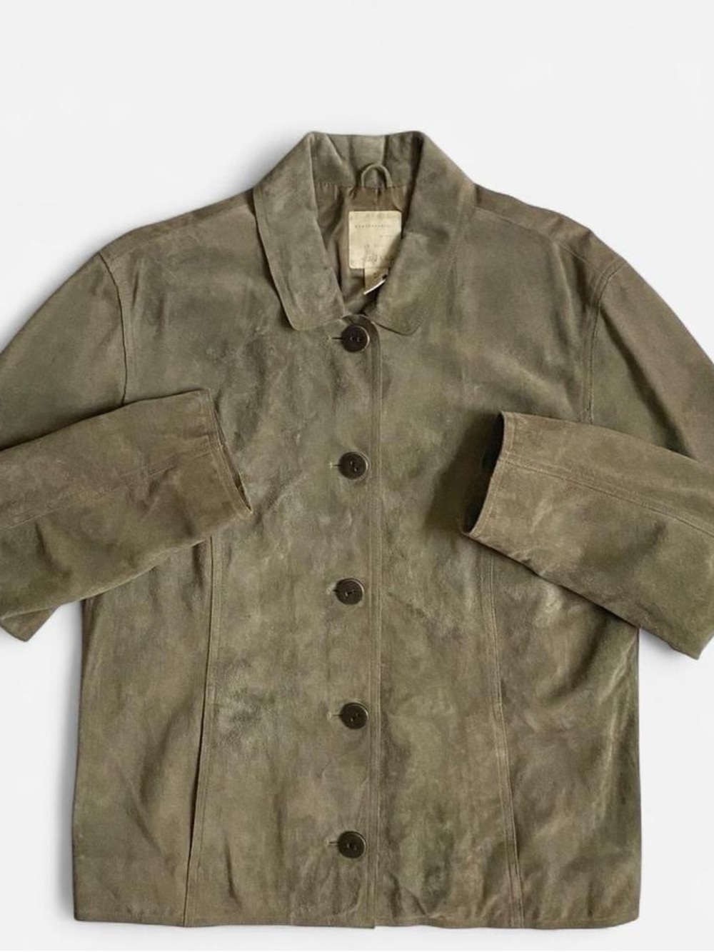 Vintage green suede leather jacket